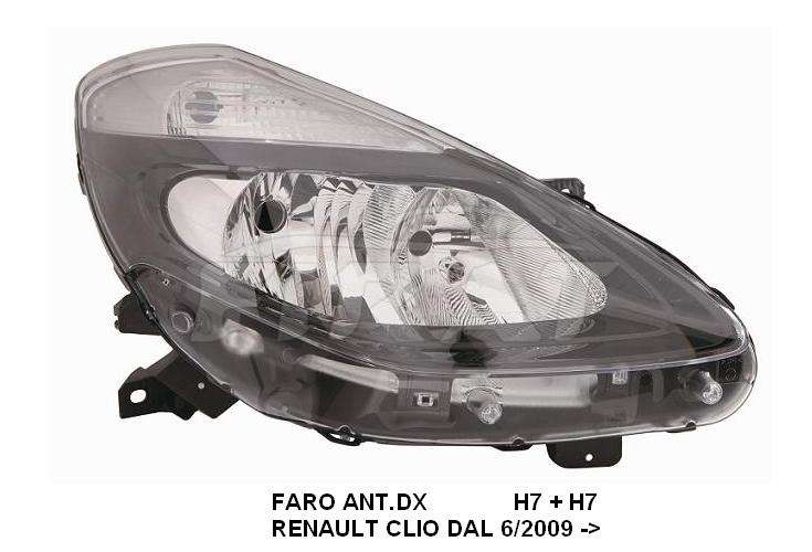 FARO RENAULT CLIO 09 -> H7+H7 DX